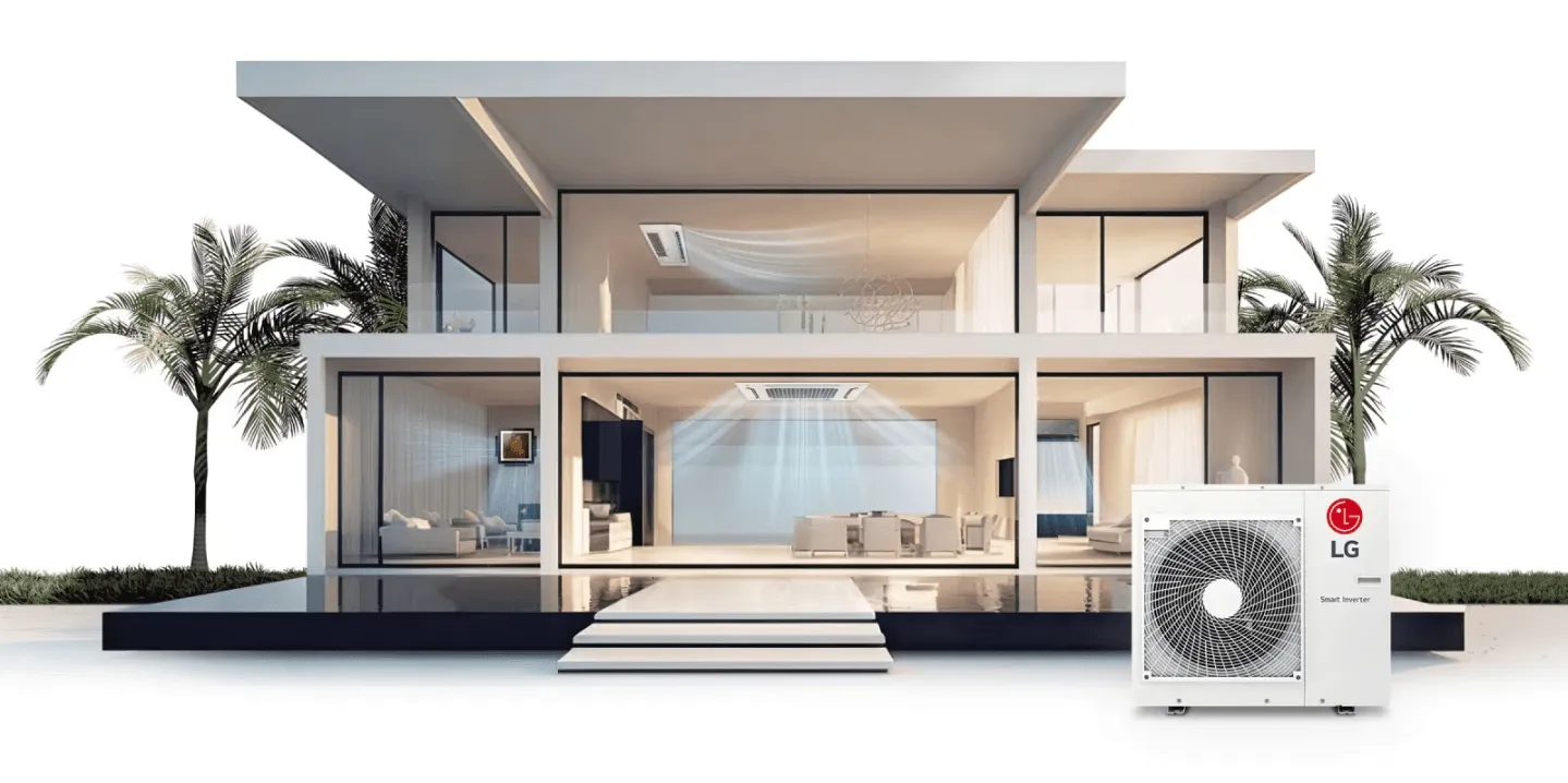 Modern home with multi-split aircon system